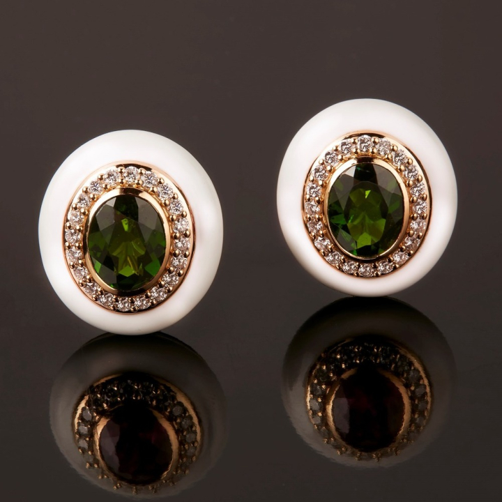 Allegria, Coloured gem and diamond earrings